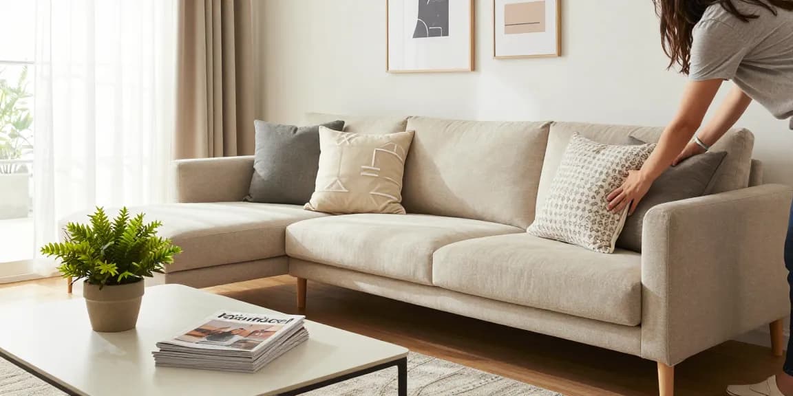 Ein stilvolles Wohnzimmer, das modernes Design und gemütliche Möbel für Möbel Deutschland Online Kaufen zeigt.