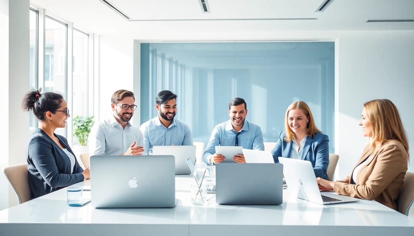 Professionelle Karriereberater bei der Personalvermittlung in einem modernen Büro.