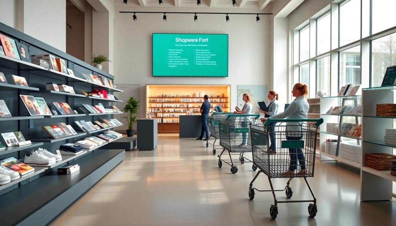 Entdecken Sie das Angebot und die Funktionen von Shopware Shops in einem modernen Geschäft.