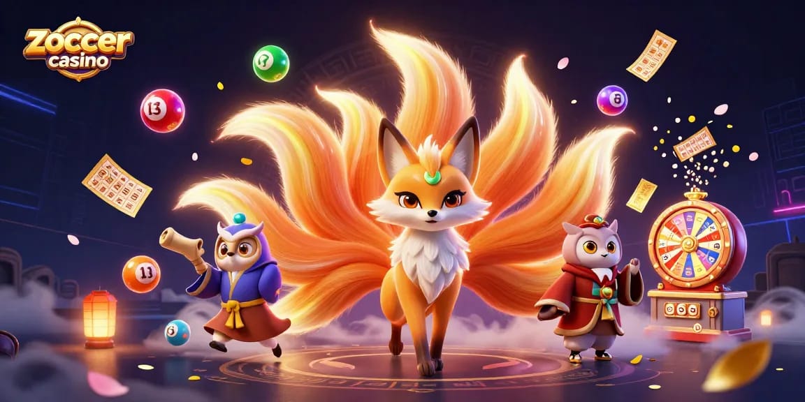 Experience the thrill of zoccer casino with vibrant games and colorful elements in an engaging illustration.