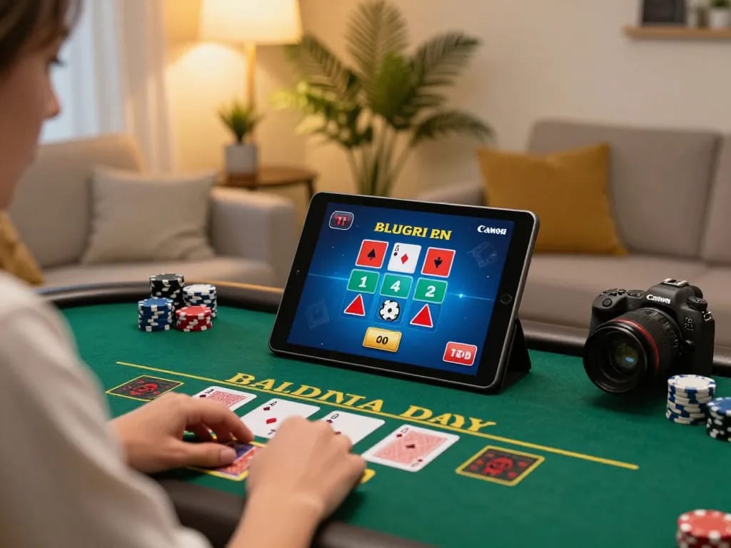 Play blackjack online at 79King com in a cozy home setting with engaging gameplay and warm ambiance.