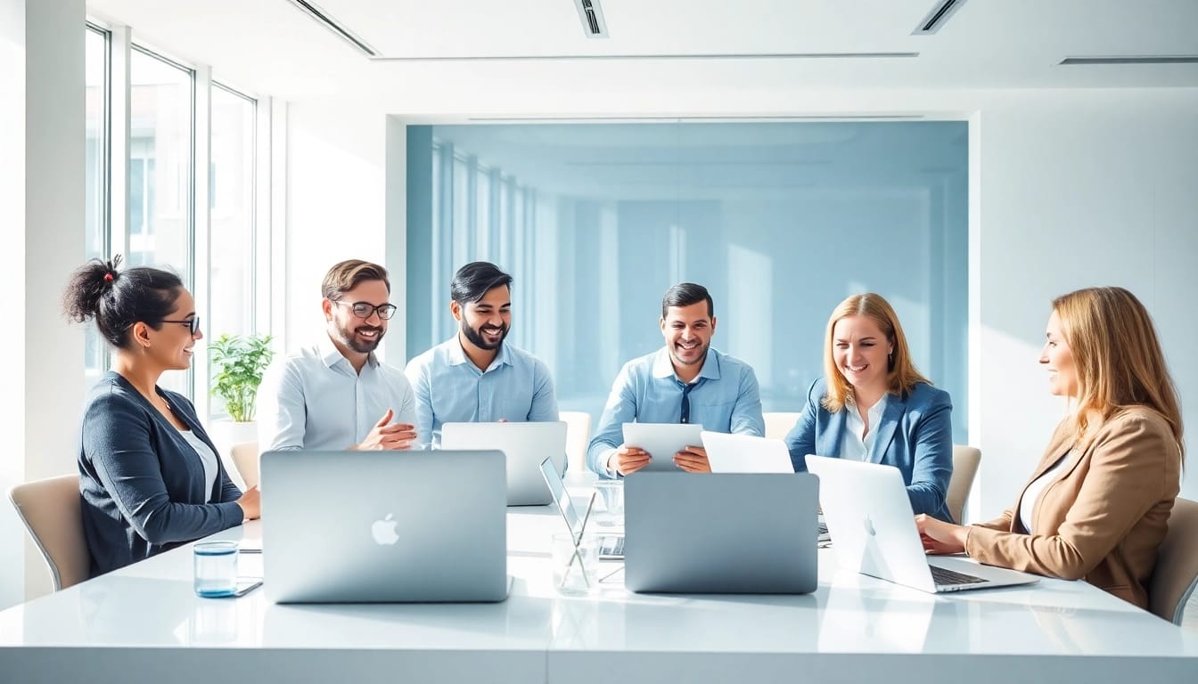 Professionelle Karriereberater bei der Personalvermittlung in einem modernen Büro.