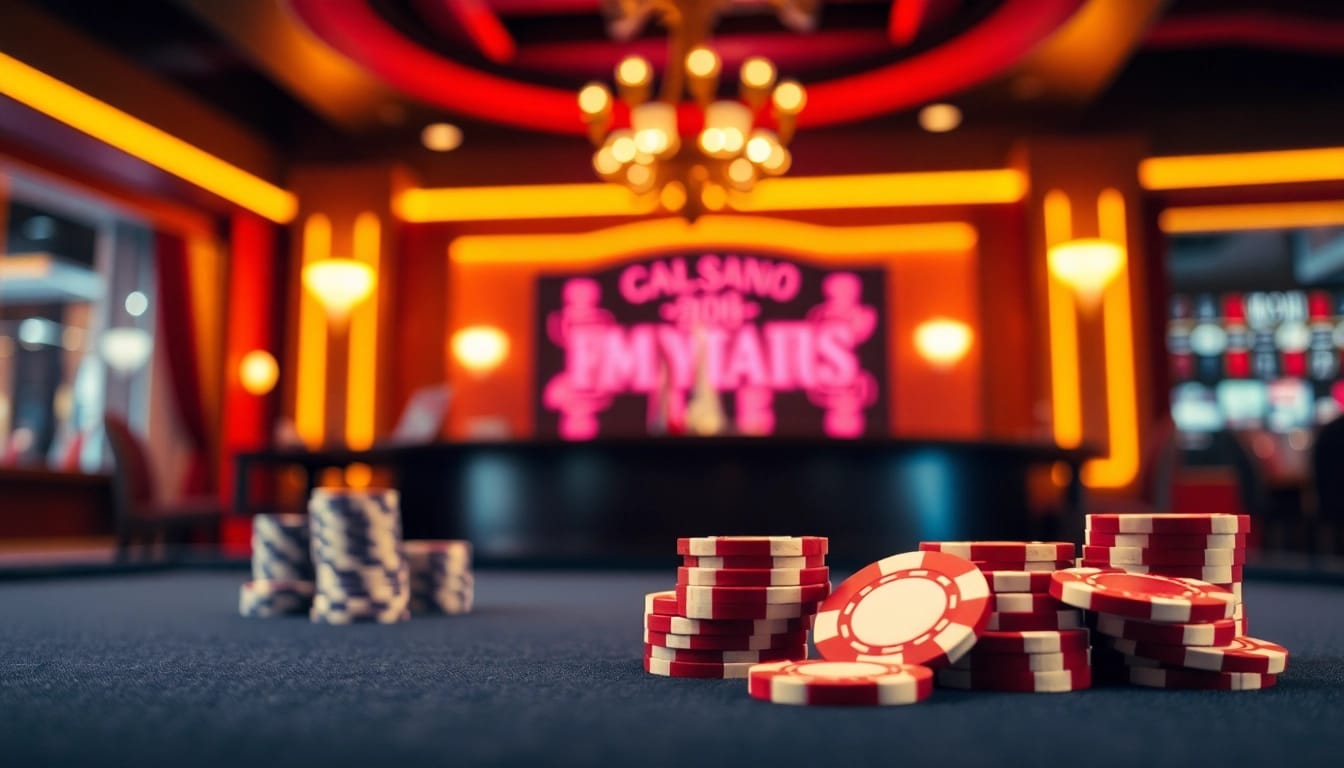 Verwenden Sie den slotpark bonus code 100x für ein fesselndes Casino-Erlebnis mit lebhaften Chips und Karten.