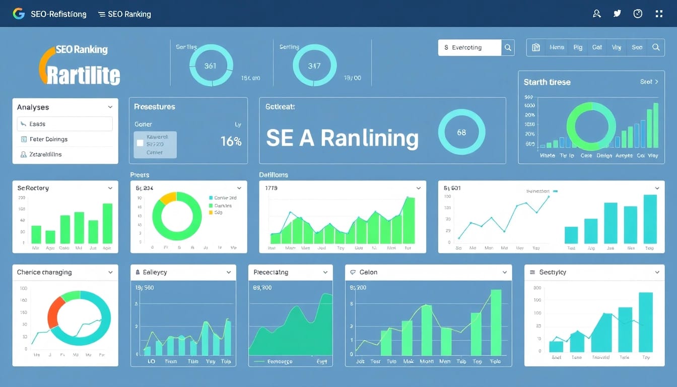 Visualisieren Sie das SEO-Ranking mit einem modernen, interaktiven Dashboard zur Analyse von Buchungsdaten und Trenddiagrammen.
