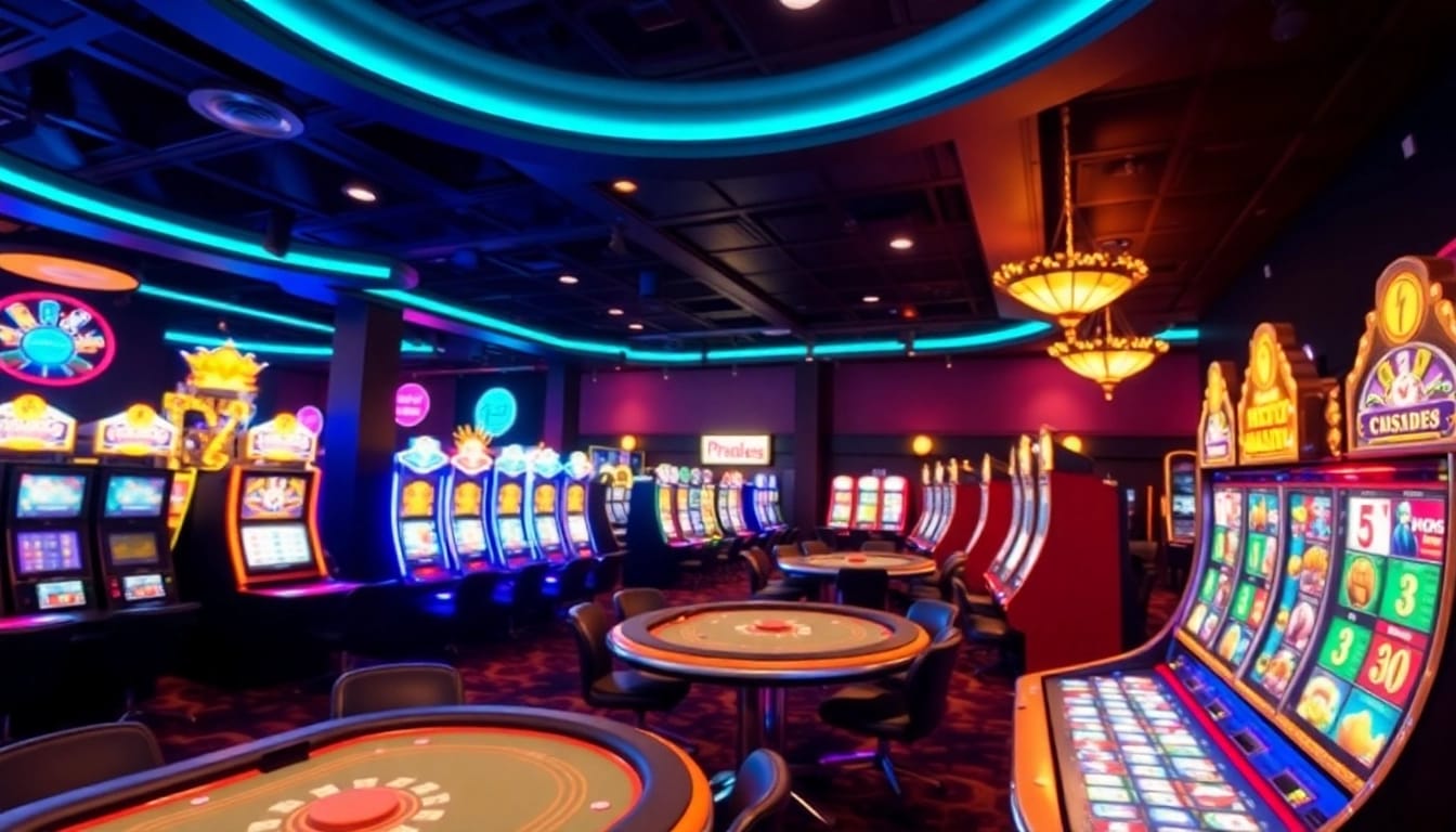 Play exciting games at the online casino schweiz with vibrant lights and enticing atmosphere.