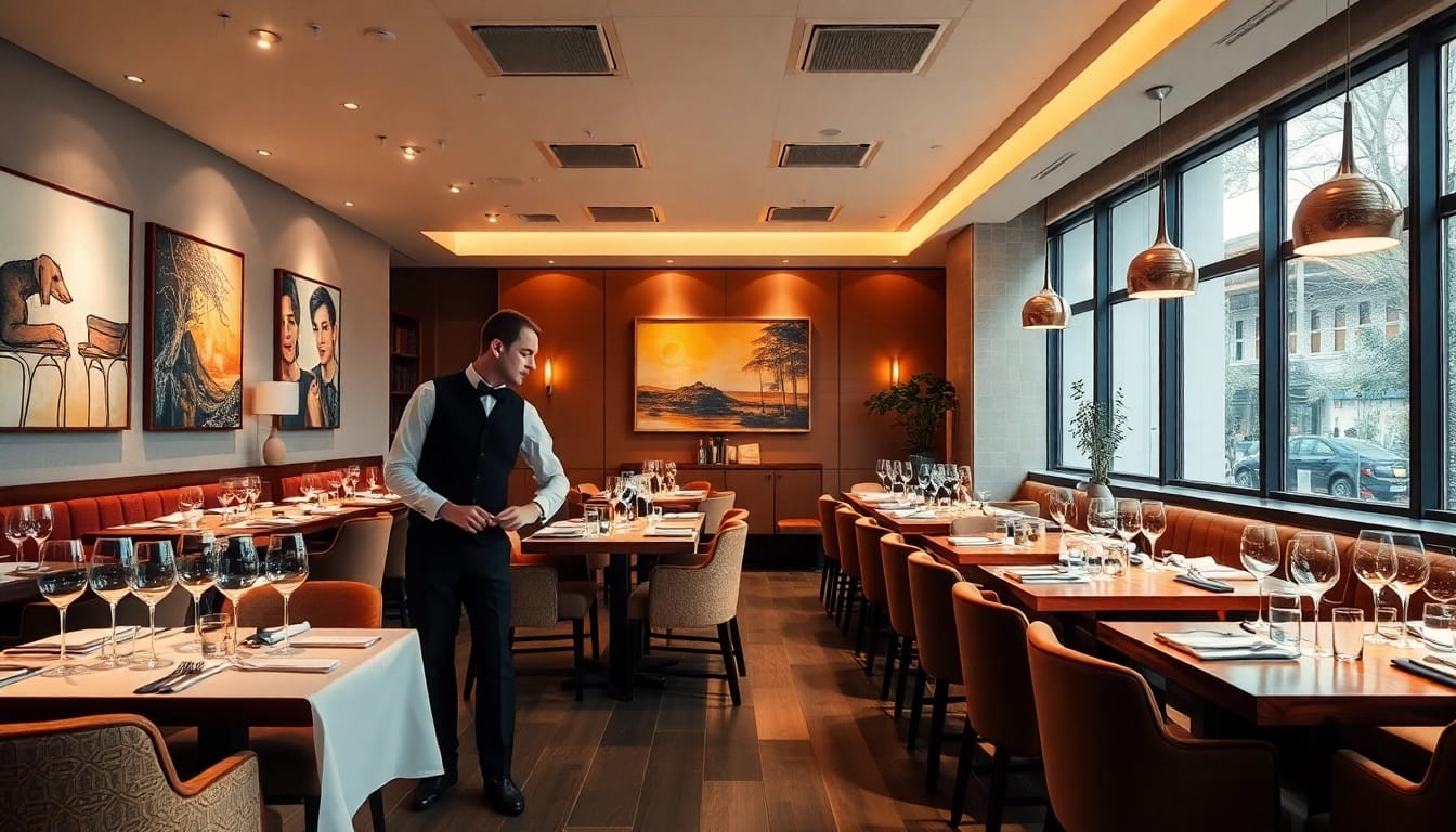 Headhunter Gastronomie: Modernes Restaurant mit eleganter Atmosphäre und stilvollem Service.