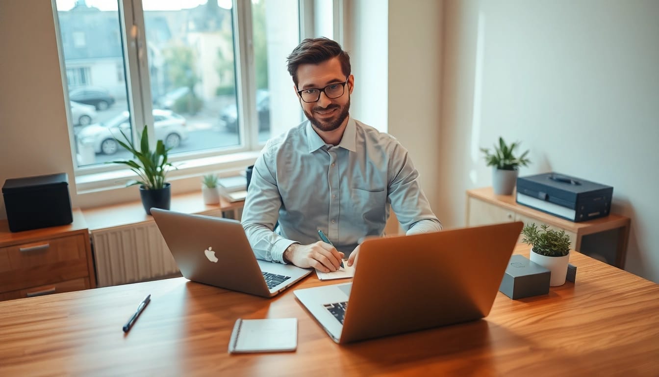 Headhunter Chemnitz bei der Arbeit in einem modernen Büro.