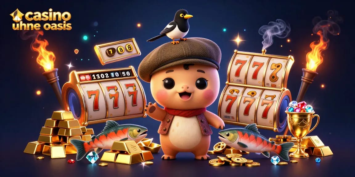 Play and win big at casino ohne oasis, featuring a charming Nessie and gold treasures bursting with excitement.
