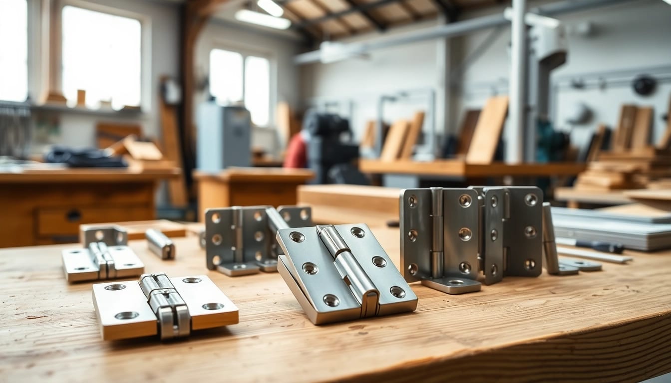 Hochwertige Türscharniere vom Türscharniere Hersteller in einem modernen Arbeitsumfeld präsentieren