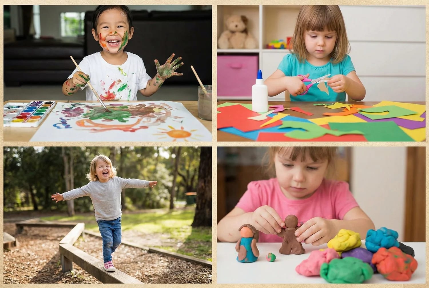 Kreative Beschaeftigung Kinder 3 Jahre mit Bauklotzen