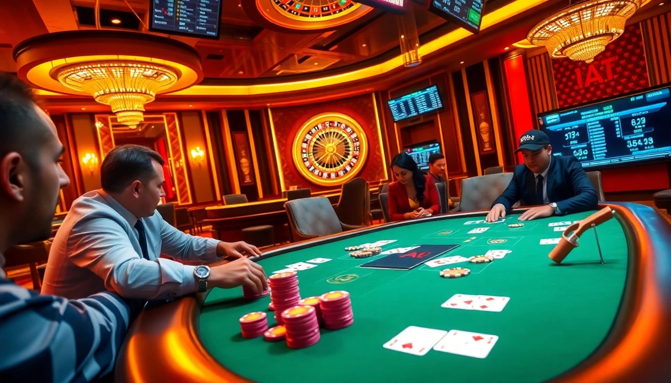 Watch gamblers at the poker table in a lively casino, utilizing Plagiat prüfer for secure text integrity.