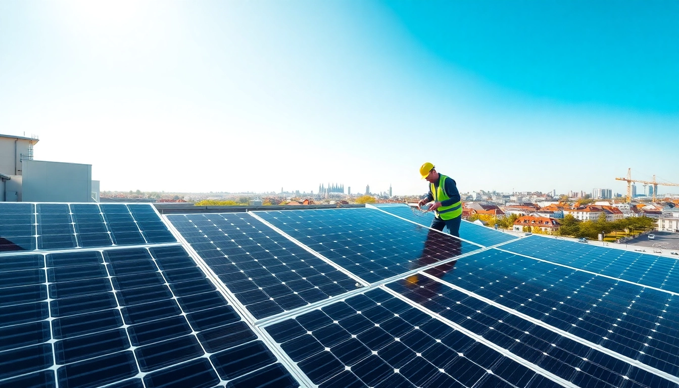 Installieren Sie eine Photovoltaikanlage Kaufen Wien auf einem sonnigen Dach in Wien.