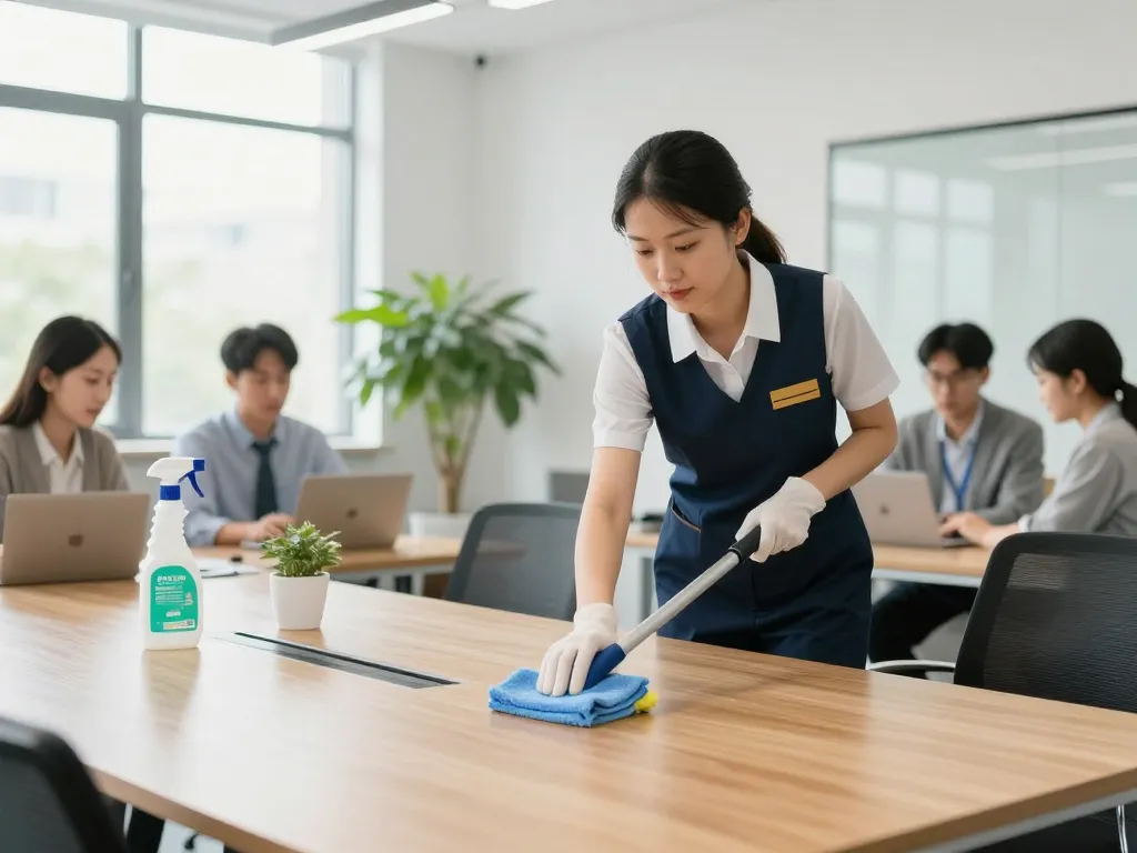 Büroreinigung – Münster & Umgebung mit einem professionellen Reinigungskraft, der ein strahlendes Büro gewährleistet und die Produktivität sowie das Ambiente am Arbeitsplatz verbessert.