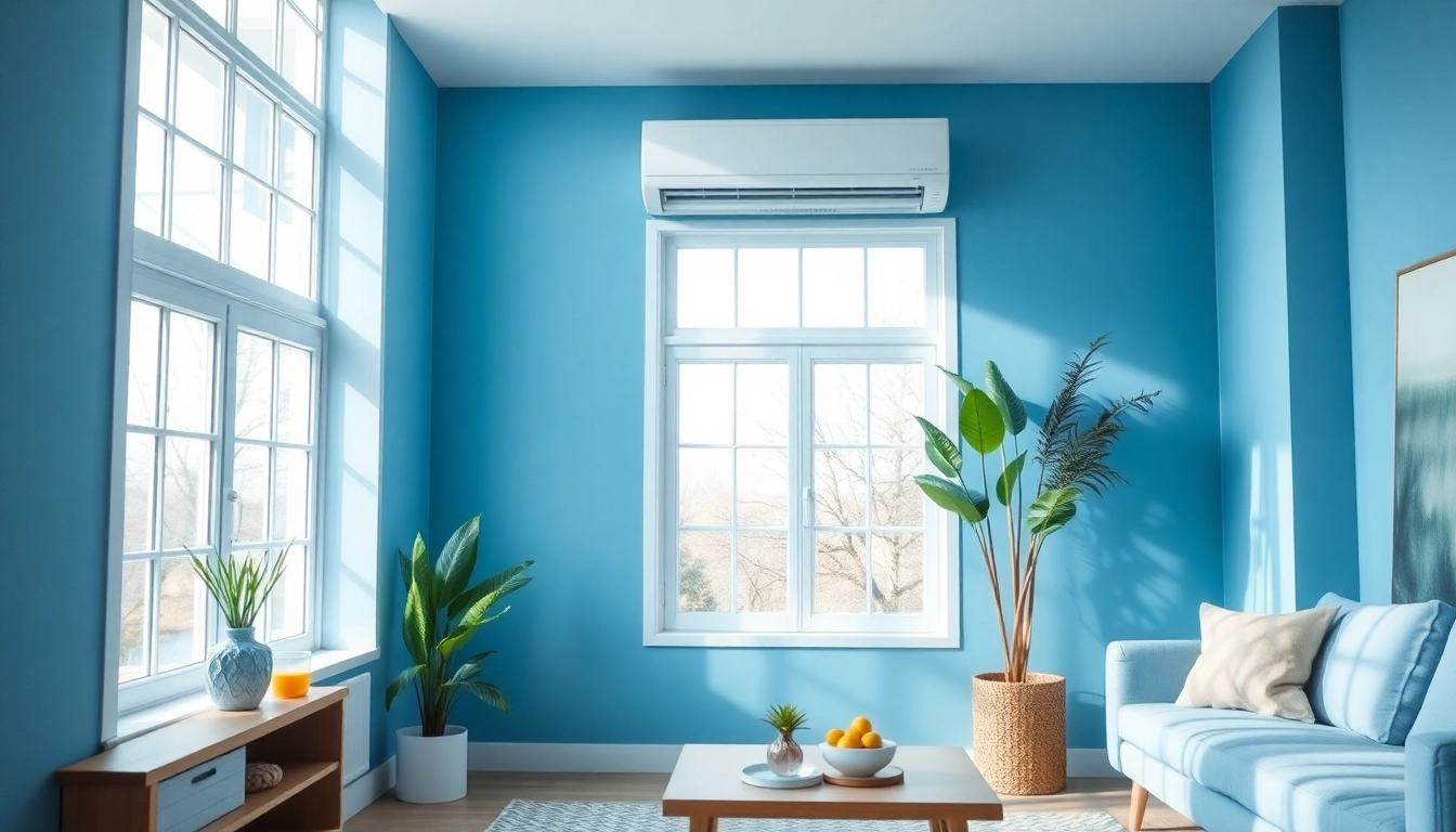 Klima kaufen: Discover a stylish air conditioning unit in a contemporary living room setting to enhance comfort.