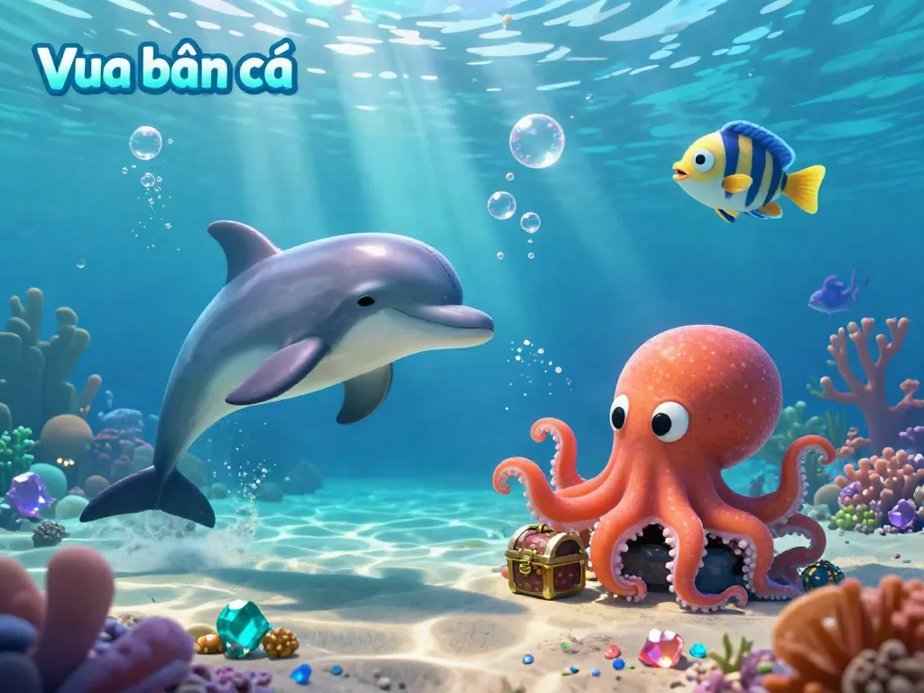 Engage in the Vua bắn cá vibrant underwater adventure, targeting colorful fish and treasures.