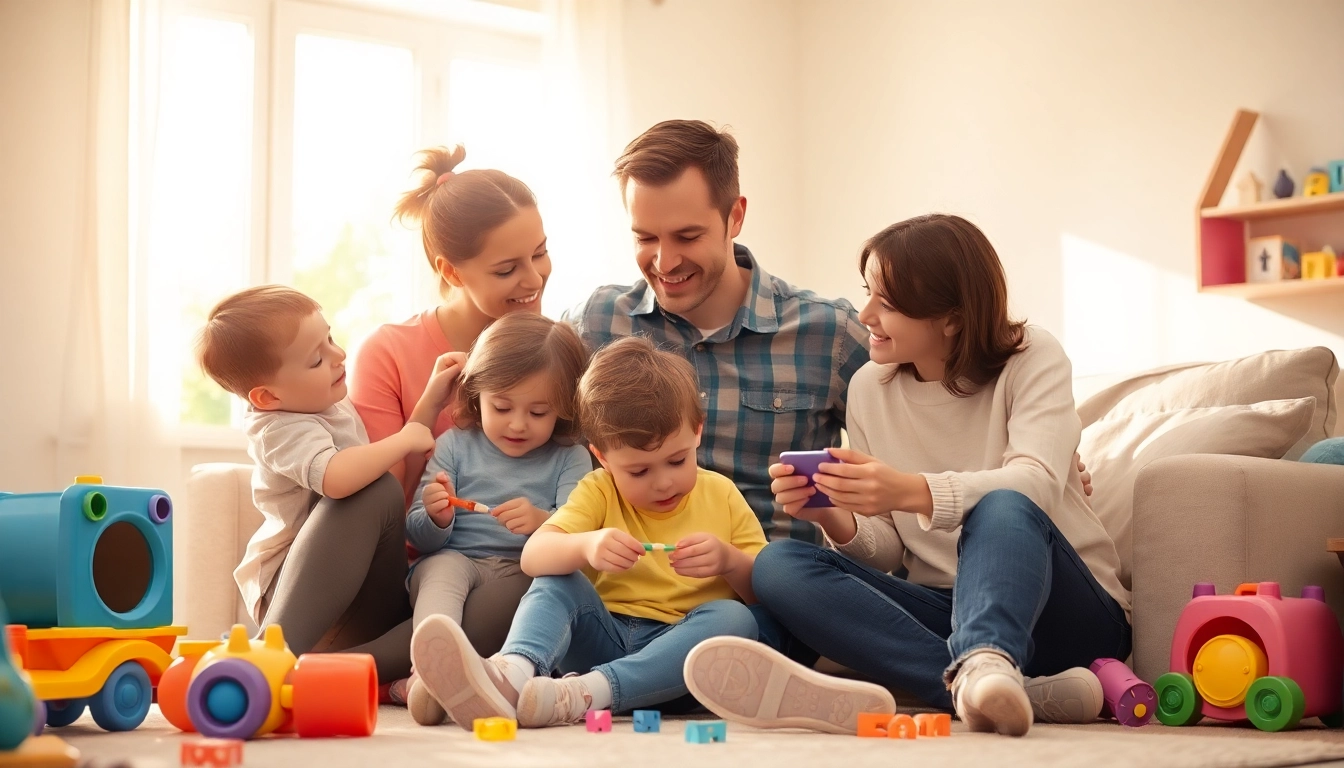 Kindererziehung - Eltern zeigen Liebe und Geduld, während sie mit ihren Kindern tüfteln und lernen.