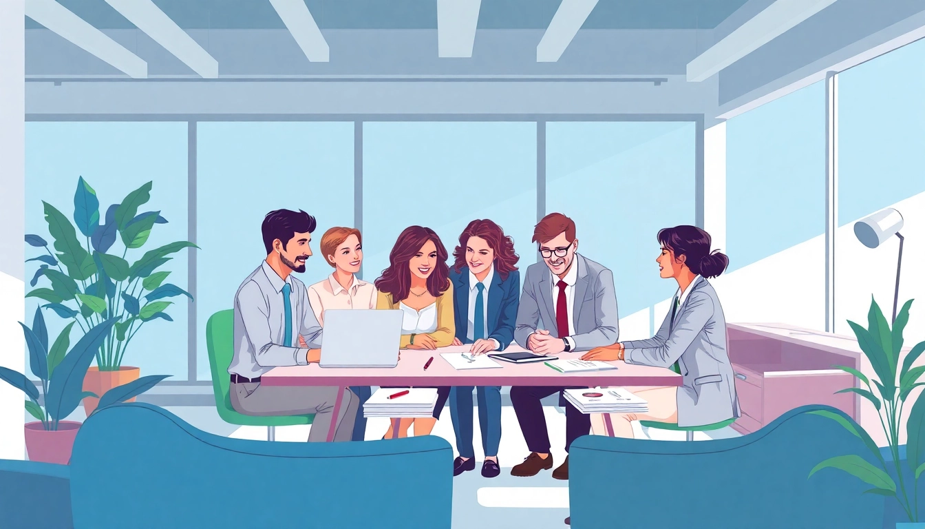 Headhunter Bochum - Diverse team collaborating in a modern office.