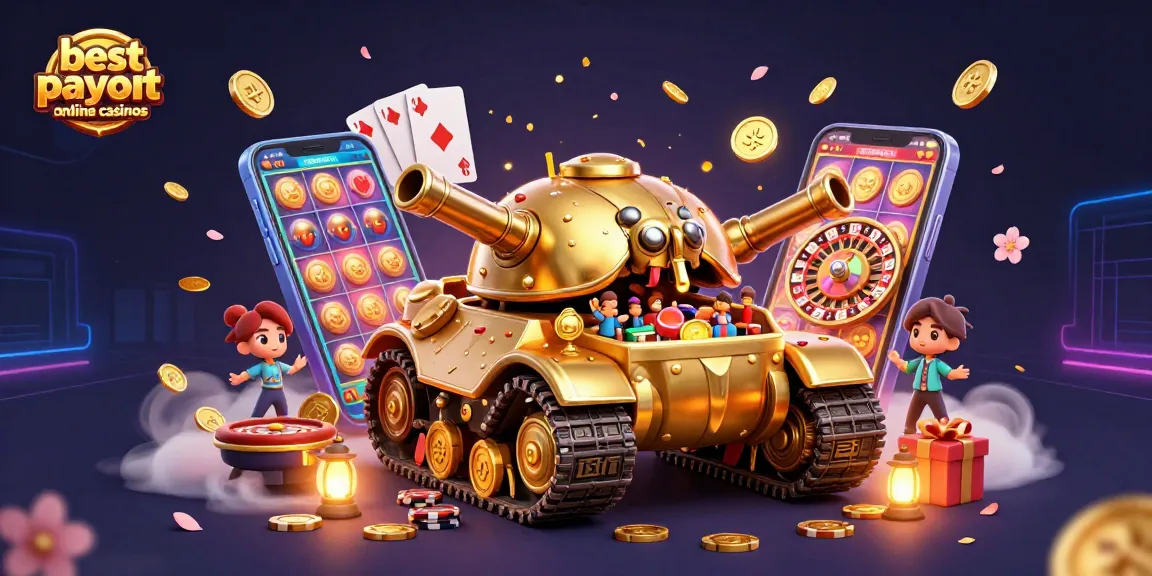 Experience the excitement of the best payout online casinos with this colorful 3D casino tank.